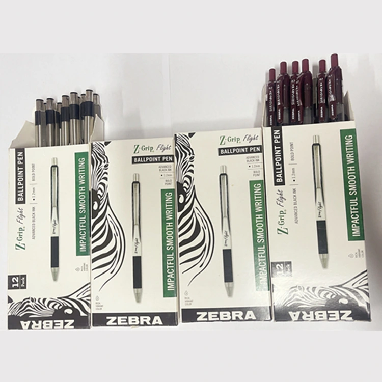 ZEBRAペン会社---要件に応じて箱に詰めてさまざまな種類のペンを梱包します。
